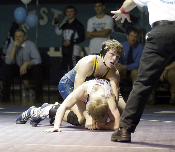 Times Observer photo by Ben Oviatt Eisenhower's Garrett Head looks up during his match with Owen Balas.